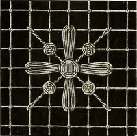 An illustration from Le filet-guipure (1870)