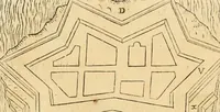 An illustration from Le fortificationi di Buonaiuto Lorini, nobile fiorentino ... : con l'aggiunta del sesto libro doue si mostra, con la scienza e con la pratica, l'ordine di fortificare le città & altri luoghi, con tutti gli auuertimenti, che più possono apportar benficio per la sicurtà delle fortezze .. (1609)