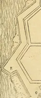 An illustration from Le fortificationi di Buonaiuto Lorini, nobile fiorentino ... : con l'aggiunta del sesto libro doue si mostra, con la scienza e con la pratica, l'ordine di fortificare le città & altri luoghi, con tutti gli auuertimenti, che più possono apportar benficio per la sicurtà delle fortezze .. (1609)