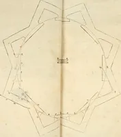 An illustration from Le fortificationi di Buonaiuto Lorini, nobile fiorentino ... : con l'aggiunta del sesto libro doue si mostra, con la scienza e con la pratica, l'ordine di fortificare le città & altri luoghi, con tutti gli auuertimenti, che più possono apportar benficio per la sicurtà delle fortezze .. (1609)