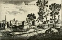 An illustration from Legatio batavica ad magnum Tartariæ chamum Sungteium, modernum Sinæ imperatorem. Historiarum narratione, quæ legatis in provinciis Quantung, Kiangsi, Nanking, Xantung, Peking, & aula imperatoriâ ab anno 1665 ad annum 1657 obtigerunt, ut & ardua Sinensium in bello tartarico fortunâ, provinciarum accurata geographia, urbium delineatione, nec non artis & naturæ miraculis ex animalium, vegetabilium, mineralium genere per centum & quinquaginta æneas figuras passim illustrata & conscripta vernacule (1668)
