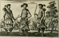 An illustration from Legatio batavica ad magnum Tartariæ chamum Sungteium, modernum Sinæ imperatorem. Historiarum narratione, quæ legatis in provinciis Quantung, Kiangsi, Nanking, Xantung, Peking, & aula imperatoriâ ab anno 1665 ad annum 1657 obtigerunt, ut & ardua Sinensium in bello tartarico fortunâ, provinciarum accurata geographia, urbium delineatione, nec non artis & naturæ miraculis ex animalium, vegetabilium, mineralium genere per centum & quinquaginta æneas figuras passim illustrata & conscripta vernacule (1668)