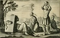 Picture 117 of 149 from Legatio batavica ad magnum Tartariæ chamum Sungteium, modernum Sinæ imperatorem. Historiarum narratione, quæ legatis in provinciis Quantung, Kiangsi, Nanking, Xantung, Peking, & aula imperatoriâ ab anno 1665 ad annum 1657 obtigerunt, ut & ardua Sinensium in bello tartarico fortunâ, provinciarum accurata geographia, urbium delineatione, nec non artis & naturæ miraculis ex animalium, vegetabilium, mineralium genere per centum & quinquaginta æneas figuras passim illustrata & conscripta vernacule (1668), leaf 297