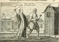 Picture 123 of 149 from Legatio batavica ad magnum Tartariæ chamum Sungteium, modernum Sinæ imperatorem. Historiarum narratione, quæ legatis in provinciis Quantung, Kiangsi, Nanking, Xantung, Peking, & aula imperatoriâ ab anno 1665 ad annum 1657 obtigerunt, ut & ardua Sinensium in bello tartarico fortunâ, provinciarum accurata geographia, urbium delineatione, nec non artis & naturæ miraculis ex animalium, vegetabilium, mineralium genere per centum & quinquaginta æneas figuras passim illustrata & conscripta vernacule (1668), leaf 316