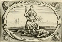 Picture 2 of 149 from Legatio batavica ad magnum Tartariæ chamum Sungteium, modernum Sinæ imperatorem. Historiarum narratione, quæ legatis in provinciis Quantung, Kiangsi, Nanking, Xantung, Peking, & aula imperatoriâ ab anno 1665 ad annum 1657 obtigerunt, ut & ardua Sinensium in bello tartarico fortunâ, provinciarum accurata geographia, urbium delineatione, nec non artis & naturæ miraculis ex animalium, vegetabilium, mineralium genere per centum & quinquaginta æneas figuras passim illustrata & conscripta vernacule (1668), leaf 6
