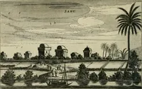 Picture 18 of 149 from Legatio batavica ad magnum Tartariæ chamum Sungteium, modernum Sinæ imperatorem. Historiarum narratione, quæ legatis in provinciis Quantung, Kiangsi, Nanking, Xantung, Peking, & aula imperatoriâ ab anno 1665 ad annum 1657 obtigerunt, ut & ardua Sinensium in bello tartarico fortunâ, provinciarum accurata geographia, urbium delineatione, nec non artis & naturæ miraculis ex animalium, vegetabilium, mineralium genere per centum & quinquaginta æneas figuras passim illustrata & conscripta vernacule (1668), leaf 71