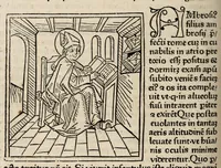 An illustration from Legenda aurea sanctorum, sive, Lombardica historia