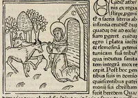 An illustration from Legenda aurea sanctorum, sive, Lombardica historia