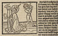 An illustration from Legenda aurea sanctorum, sive Lombardica historia [German] Leben der Heiligen: Winterteil und Sommerteil