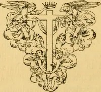 An illustration from The legendary history of the cross : a series of sixty-four woodcuts from a Dutch book published by Veldener, A.D. 1483 ; with an introduction written and illustrated by John Ashton ; preface by S. Baring Gould (1887)