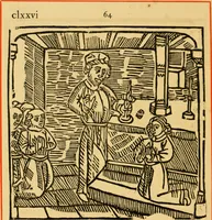 An illustration from The legendary history of the cross : a series of sixty-four woodcuts from a Dutch book published by Veldener, A.D. 1483 ; with an introduction written and illustrated by John Ashton ; preface by S. Baring Gould (1887)