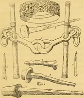 An illustration from The legendary history of the cross : a series of sixty-four woodcuts from a Dutch book published by Veldener, A.D. 1483 ; with an introduction written and illustrated by John Ashton ; preface by S. Baring Gould (1887)