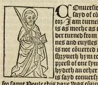 An illustration from The legende, named in Latyn Legenda aurea that is to say in Englysshe The golden legende (1527)
