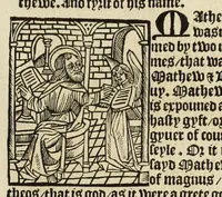 An illustration from The legende, named in Latyn Legenda aurea that is to say in Englysshe The golden legende (1527)