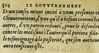 An illustration from Le gouuernement necessaire a chacun pour viure longuement en santé. : Dedié au roy tres-Christien de France et de Nauarre, Henry IIII. (1600)