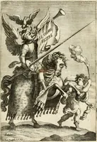 An illustration from Le guerre festiue delle reali nozze de' serenissimi e cattolici re di Spagna Carlo secondo e Maria Luisa di Borbone : celebrate nella felice e fedelissima città di Palermo, dall' Illustrissimo Senato della medesima citta ... nell'anno M.DC.LXXX (1680)