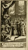 An illustration from Le guide fidele de la vraie gloire : presenté à monseigneur le duc de Bourgogne, instruisant ce jeune prince des choses qu'il doit croire, demander, pratiquer, frequenter, et eviter pour être roy pendant tous les siecles ... (1688)