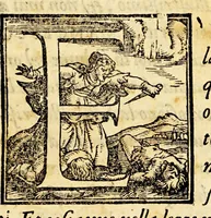 An illustration from Le historie del Sig. Agostino di Zarate contatore e consigliero dell' imperatore Carlo V. dello scoprimento et conquista del Perù, : nelle quali si ha piena & particolar relatione delle cose successe in quelle bande, dal principio fino alla pacificatione delle prouincie, si in quel che tocco allo scoprimento, come al successo delle guerre ciuili occorse fra gli Spagnuoli & capitani, che lo conquistarono. (1563)