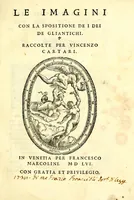 Picture 1 of 17 from Le imagini con la spositione de i dei de gliantichi (1556), leaf 11