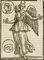 An illustration from Le imagini de gli dei de gli antichi : nelle quali sono descritte la religione de gli antichi li idoli, riti, & ceremonie loro, con l'aggiunta di molte principali imagini che nell'altre mancauano, et con l'espositione in epilogo di ciasceduna & suo significato (1624)