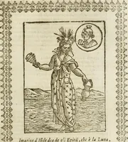 An illustration from Le imagini de gli dei de gli antichi : nelle quali sono descritte la religione de gli antichi li idoli, riti, & ceremonie loro, con l'aggiunta di molte principali imagini che nell'altre mancauano, et con l'espositione in epilogo di ciasceduna & suo significato (1624)