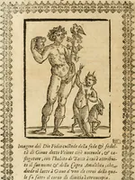 An illustration from Le imagini de gli dei de gli antichi : nelle quali sono descritte la religione de gli antichi li idoli, riti, & ceremonie loro, con l'aggiunta di molte principali imagini che nell'altre mancauano, et con l'espositione in epilogo di ciasceduna & suo significato (1624)