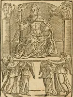 An illustration from Le imagini de gli dei de gli antichi : nelle quali sono descritte la religione de gli antichi li idoli, riti, & ceremonie loro, con l'aggiunta di molte principali imagini che nell'altre mancauano, et con l'espositione in epilogo di ciasceduna & suo significato (1624)