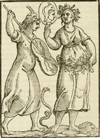 An illustration from Le imagini de gli dei de gli antichi : nelle quali sono descritte la religione de gli antichi li idoli, riti, & ceremonie loro, con l'aggiunta di molte principali imagini che nell'altre mancauano, et con l'espositione in epilogo di ciasceduna & suo significato (1624)