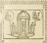 An illustration from Le imagini de gli dei de gli antichi : nelle quali sono descritte la religione de gli antichi li idoli, riti, & ceremonie loro, con l'aggiunta di molte principali imagini che nell'altre mancauano, et con l'espositione in epilogo di ciasceduna & suo significato (1624)