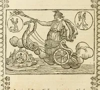 An illustration from Le imagini de gli dei de gli antichi : nelle quali sono descritte la religione de gli antichi li idoli, riti, & ceremonie loro, con l'aggiunta di molte principali imagini che nell'altre mancauano, et con l'espositione in epilogo di ciasceduna & suo significato (1624)