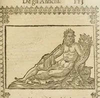 An illustration from Le imagini de gli dei de gli antichi : nelle quali sono descritte la religione de gli antichi li idoli, riti, & ceremonie loro, con l'aggiunta di molte principali imagini che nell'altre mancauano, et con l'espositione in epilogo di ciasceduna & suo significato (1624)