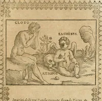 An illustration from Le imagini de gli dei de gli antichi : nelle quali sono descritte la religione de gli antichi li idoli, riti, & ceremonie loro, con l'aggiunta di molte principali imagini che nell'altre mancauano, et con l'espositione in epilogo di ciasceduna & suo significato (1624)