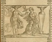 An illustration from Le imagini de gli dei de gli antichi : nelle quali sono descritte la religione de gli antichi li idoli, riti, & ceremonie loro, con l'aggiunta di molte principali imagini che nell'altre mancauano, et con l'espositione in epilogo di ciasceduna & suo significato (1624)