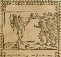 An illustration from Le imagini de gli dei de gli antichi : nelle quali sono descritte la religione de gli antichi li idoli, riti, & ceremonie loro, con l'aggiunta di molte principali imagini che nell'altre mancauano, et con l'espositione in epilogo di ciasceduna & suo significato (1624)