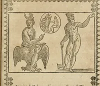 An illustration from Le imagini de gli dei de gli antichi : nelle quali sono descritte la religione de gli antichi li idoli, riti, & ceremonie loro, con l'aggiunta di molte principali imagini che nell'altre mancauano, et con l'espositione in epilogo di ciasceduna & suo significato (1624)