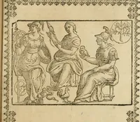 An illustration from Le imagini de gli dei de gli antichi : nelle quali sono descritte la religione de gli antichi li idoli, riti, & ceremonie loro, con l'aggiunta di molte principali imagini che nell'altre mancauano, et con l'espositione in epilogo di ciasceduna & suo significato (1624)