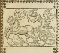 An illustration from Le imagini de gli dei de gli antichi : nelle quali sono descritte la religione de gli antichi li idoli, riti, & ceremonie loro, con l'aggiunta di molte principali imagini che nell'altre mancauano, et con l'espositione in epilogo di ciasceduna & suo significato (1624)