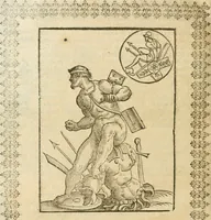 An illustration from Le imagini de gli dei de gli antichi : nelle quali sono descritte la religione de gli antichi li idoli, riti, & ceremonie loro, con l'aggiunta di molte principali imagini che nell'altre mancauano, et con l'espositione in epilogo di ciasceduna & suo significato (1624)