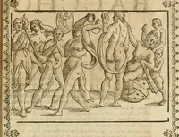 An illustration from Le imagini de gli dei de gli antichi : nelle quali sono descritte la religione de gli antichi li idoli, riti, & ceremonie loro, con l'aggiunta di molte principali imagini che nell'altre mancauano, et con l'espositione in epilogo di ciasceduna & suo significato (1624)