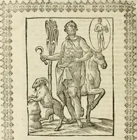 An illustration from Le imagini de gli dei de gli antichi : nelle quali sono descritte la religione de gli antichi li idoli, riti, & ceremonie loro, con l'aggiunta di molte principali imagini che nell'altre mancauano, et con l'espositione in epilogo di ciasceduna & suo significato (1624)