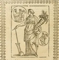 An illustration from Le imagini de gli dei de gli antichi : nelle quali sono descritte la religione de gli antichi li idoli, riti, & ceremonie loro, con l'aggiunta di molte principali imagini che nell'altre mancauano, et con l'espositione in epilogo di ciasceduna & suo significato (1624)