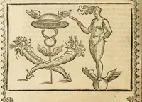 An illustration from Le imagini de gli dei de gli antichi : nelle quali sono descritte la religione de gli antichi li idoli, riti, & ceremonie loro, con l'aggiunta di molte principali imagini che nell'altre mancauano, et con l'espositione in epilogo di ciasceduna & suo significato (1624)