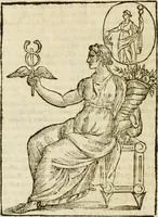 An illustration from Le imagini de gli dei de gli antichi : nelle quali sono descritte la religione de gli antichi li idoli, riti, & ceremonie loro, con l'aggiunta di molte principali imagini che nell'altre mancauano, et con l'espositione in epilogo di ciasceduna & suo significato (1624)