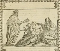 An illustration from Le imagini de gli dei de gli antichi : nelle quali sono descritte la religione de gli antichi li idoli, riti, & ceremonie loro, con l'aggiunta di molte principali imagini che nell'altre mancauano, et con l'espositione in epilogo di ciasceduna & suo significato (1624)