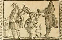 An illustration from Le imagini de gli dei de gli antichi : nelle quali sono descritte la religione de gli antichi li idoli, riti, & ceremonie loro, con l'aggiunta di molte principali imagini che nell'altre mancauano, et con l'espositione in epilogo di ciasceduna & suo significato (1624)