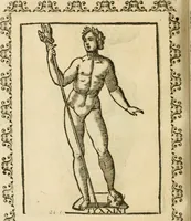 An illustration from Le imagini de gli dei de gli antichi : nelle quali sono descritte la religione de gli antichi li idoli, riti, & ceremonie loro, con l'aggiunta di molte principali imagini che nell'altre mancauano, et con l'espositione in epilogo di ciasceduna & suo significato (1624)