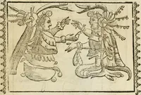 An illustration from Le imagini de gli dei de gli antichi : nelle quali sono descritte la religione de gli antichi li idoli, riti, & ceremonie loro, con l'aggiunta di molte principali imagini che nell'altre mancauano, et con l'espositione in epilogo di ciasceduna & suo significato (1624)