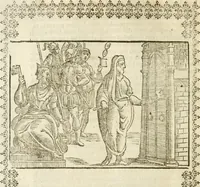 An illustration from Le imagini de gli dei de gli antichi : nelle quali sono descritte la religione de gli antichi li idoli, riti, & ceremonie loro, con l'aggiunta di molte principali imagini che nell'altre mancauano, et con l'espositione in epilogo di ciasceduna & suo significato (1624)