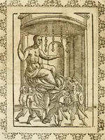 An illustration from Le imagini de gli dei de gli antichi : nelle quali sono descritte la religione de gli antichi li idoli, riti, & ceremonie loro, con l'aggiunta di molte principali imagini che nell'altre mancauano, et con l'espositione in epilogo di ciasceduna & suo significato (1624)