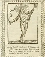 An illustration from Le imagini de gli dei de gli antichi : nelle quali sono descritte la religione de gli antichi li idoli, riti, & ceremonie loro, con l'aggiunta di molte principali imagini che nell'altre mancauano, et con l'espositione in epilogo di ciasceduna & suo significato (1624)